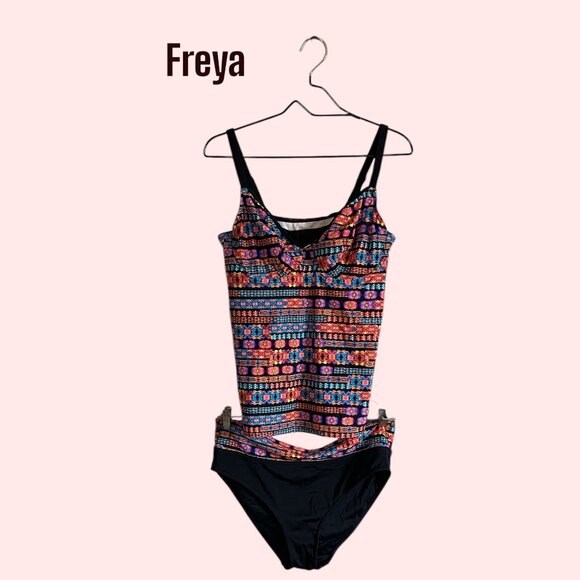 Freya Other - Chic Support in Style – Freya Multicolor Tankini Set, Size XL